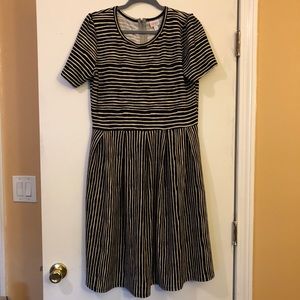 LulaRoe Striped Amelia Dress 2XL